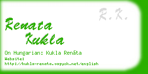 renata kukla business card